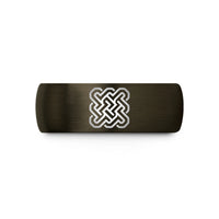 tungsten carbide ring him – gunmetal & black tungsten chainmail pattern wedding band