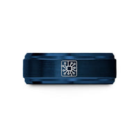 engraved tungsten ring him – blue tungsten pcb board icon wedding band