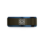 blue tungsten ring him – gunmetal & blue tungsten pcb board icon wedding band