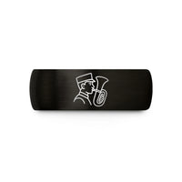 tungsten wedding bands him – black & gold tungsten marching baritone wedding band
