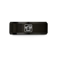 black tungsten rings him – black tungsten 4x4 badge wedding band