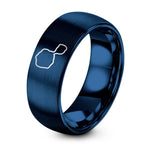 Brushed Tungsten Rings for Men – blue tungsten tahiti ring