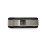 black tungsten ring him – black & silver tungsten tracery panel wedding band