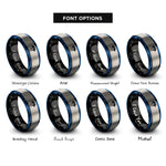 font options for inside engraving on black & blue & silver buccaneer skull tricorn rings