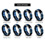 font options for inside engraving on blue & grey buccaneer skull tricorn rings