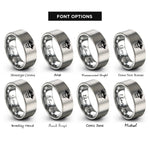 font options for inside engraving on silver buccaneer skull tricorn rings