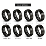 font options for inside engraving on black bug crosshair rings