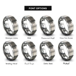 font options for inside engraving on gray bug crosshair rings
