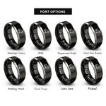 font options for inside engraving on black & grey bull rings