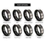 font options for inside engraving on black & grey bull rings
