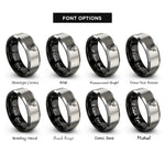 font options for inside engraving on black & grey bull rings