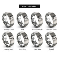 font options for inside engraving on gray bull rings