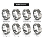 font options for inside engraving on gray bull rings