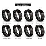 font options for inside engraving on black bull skull lasso rings