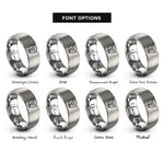 font options for inside engraving on grey bull skull lasso rings