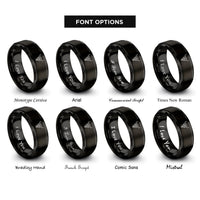 font options for inside engraving on black bull skull polygonal rings