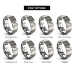 font options for inside engraving on silver bull skull polygonal rings