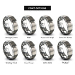 font options for inside engraving on silver bull skull polygonal rings
