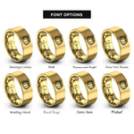 font options for inside engraving on gold bundt cake rings