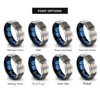 font options for inside engraving on blue & grey bunny hop rings