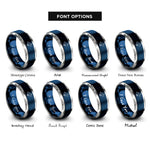 font options for inside engraving on blue & gray bunny hop rings