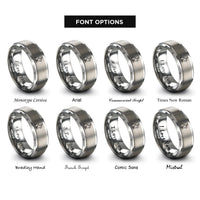 font options for inside engraving on gray bunny sitting rings