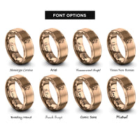 font options for inside engraving on rose gold bunny sitting rings