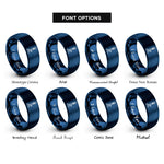 font options for inside engraving on blue bunsen burner rings