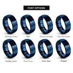 font options for inside engraving on blue bunsen burner rings