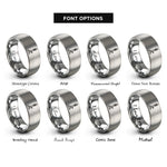 font options for inside engraving on silver bunsen burner rings
