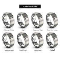 font options for inside engraving on grey bunsen burner rings