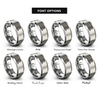 font options for inside engraving on silver bunsen burner rings