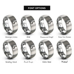 font options for inside engraving on gray bunsen burner rings