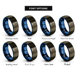 font options for inside engraving on gunmetal & blue bunsen burner rings