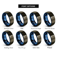 font options for inside engraving on gunmetal & blue bunsen burner rings