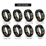 font options for inside engraving on gunmetal & blue bunsen burner rings
