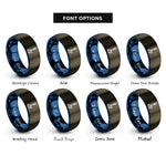font options for inside engraving on gunmetal & blue bunsen burner rings