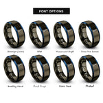 font options for inside engraving on gunmetal & blue bunsen burner rings