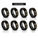 font options for inside engraving on gunmetal & black buoy marker rings