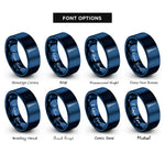 font options for inside engraving on blue burj khalifa rings