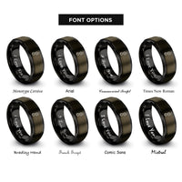 font options for inside engraving on gunmetal & black burnout smoke rings