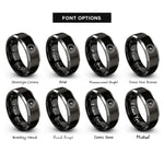font options for inside engraving on black & gray bus meter rings