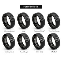 font options for inside engraving on black bus meter rings