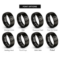 font options for inside engraving on black bus meter rings
