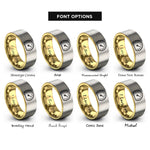 font options for inside engraving on gold & silver bus meter rings