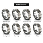 font options for inside engraving on gray bus meter rings