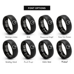 font options for inside engraving on black bypass switch rings