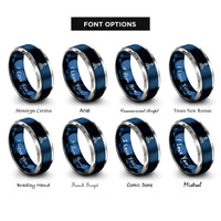 font options for inside engraving on blue & gray byron lighthouse rings