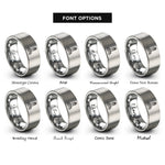 font options for inside engraving on gray byron lighthouse rings