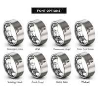 font options for inside engraving on gray byron lighthouse rings